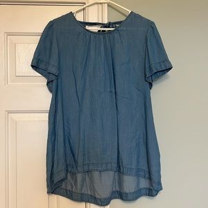 Tencil/denim short sleeve top